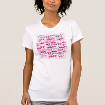 De hete Roze Wagen van de Autopedden van de Vracht T Shirts