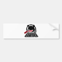 De heup draagt bumpersticker