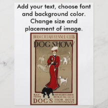 De hond toont fullcolor folder