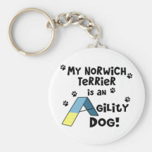 De Hond van de Behendigheid van Norwich Terrier Sleutel Hanger