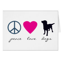 De Honden van de Liefde van de vrede Wenskaart