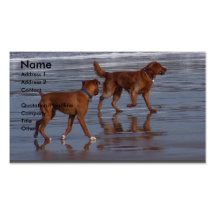 De Honden van het strand Visitekaartjes Sjabloon