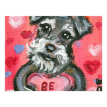 De hondValentijnskaart van Schnauzer Persoonlijke Aankondigingen