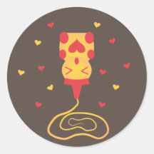 De honing draagt ronde sticker