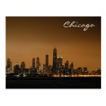 De Horizon van Chicago bij Nacht Wenskaarten