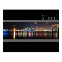 De Horizon van Miami bij het Briefkaart van de Fot Wens Kaart
