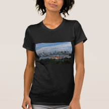 De horizon van Singapore van Sentosa Eiland, Singa Tshirts