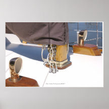De houten Fotografie van de Boot Poster