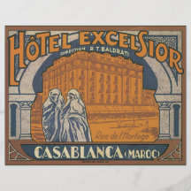 De Houtwol Casablanca van het hotel (Maroc), Wijno Fullcolor Folder