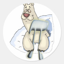 DE IJSBEER VAN PI - HUMOR RONDE STICKER