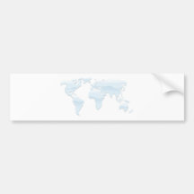 De illustratie van de de wereldkaart van het water bumpersticker