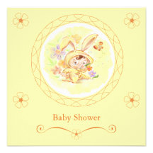 De Illustratie van het Konijn van het Baby shower  Aankondigingen