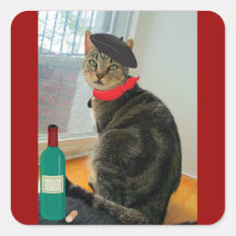 De Indigo van Frenchie Vierkante Stickers