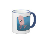 De Inktvissen van de cartoon Koffie Beker