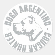 DE JAGER VAN DE POEMA DOGO ARGENTINO RONDE STICKER