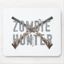 De Jager van de zombie met Pistolen Muis Mat