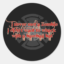 De Jager van de zombie Ronde Sticker