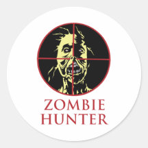 De Jager van de zombie Ronde Stickers