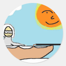 De Jager van het zee op Ijs Sticker