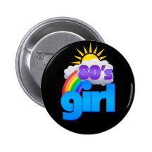 de jaren '80 Meisje Speldbutton