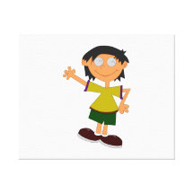 De Jongen van de cartoon Gallerij Wrapped Canvas