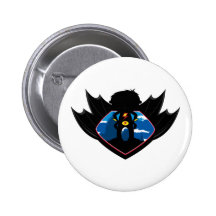 De Jongen van Superhero in Gevleugeld Schild Buttons