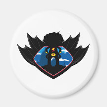 De Jongen van Superhero in Gevleugeld Schild Magneten