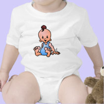 De jongenszitting van de baby t-shirts