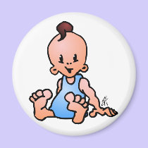 De jongenszitting van het baby magneten