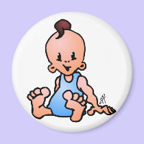 De jongenszitting van het baby magneten