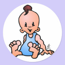De jongenszitting van het baby stickers