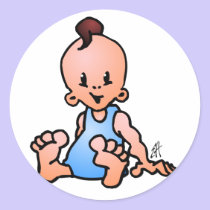 De jongenszitting van het baby stickers
