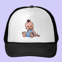 De jongenszitting van het baby petten
