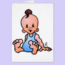 De jongenszitting van het baby kaarten