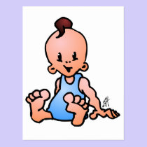 De jongenszitting van het baby briefkaarten