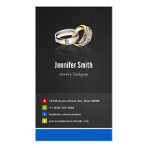 De Juwelen van de Juwelen van de Juwelier van de J Visitekaartjes Sjabloon