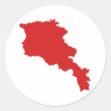 De kaart van Armenië Ronde Sticker