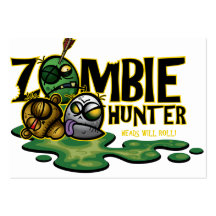 De Kaart van de Jager van de zombie Visitekaartjes Sjabloon