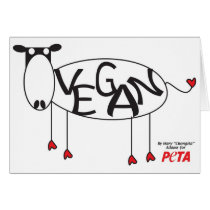 De Kaart van de Koe van de veganist kaarten