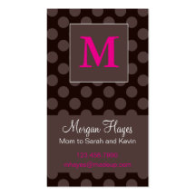 De Kaart van de Mama van de chocolade Visitekaartjes