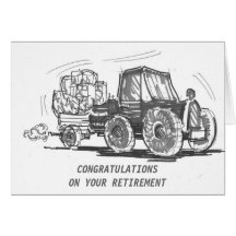 De Kaart van de Pensionering van de tractor