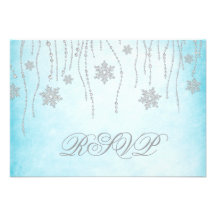 De Kaart van de Sneeuwvlokken RSVP van de Diamant  Persoonlijke Aankondiging