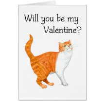 De Kaart van de Valentijnskaart van de Kat van de 