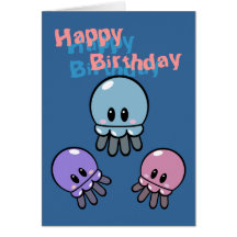De Kaart van de Verjaardag van Jellyfishies