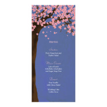 De Kaart van het Menu van de Waterverf van Sakura  Custom Reclamekaart