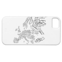 De Kaart van het voedsel van Europa iPhone 5 Case-Mate Hoesjes