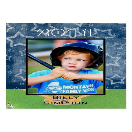De Kaarten van het honkbal Visitekaartjes Sjabloon