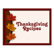 De Kaarten van het Recept van de Thanksgiving van  Wens Kaart
