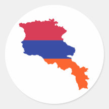 De kaartvlag van Armenië Sticker