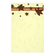 De Kantoorbehoeften van de Bladeren van de herfst Aangepast Briefpapier